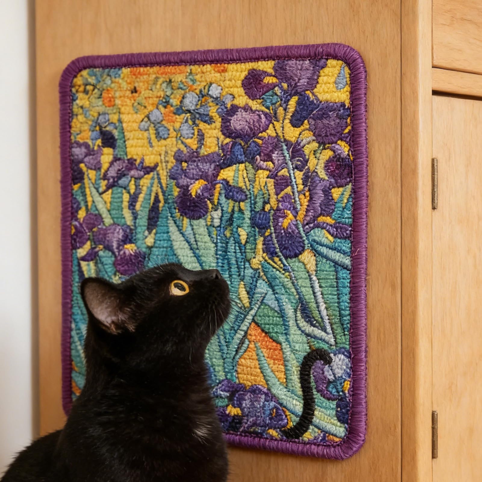 Arbre à chat 3 pièces en sisal avec autocollant pour décoration de la
