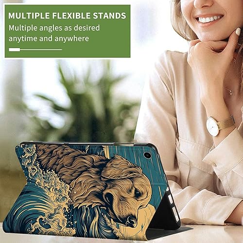 Vista 227 de Funda para Kindle de 6 pulgadas (11.ª generación, versión 2024/2022) delgada de piel sintética, ajustable, multiángulo, Smart Shell con función