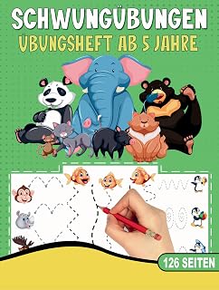 Schwungübungen Übungsheft - Das kindgerechte Vorschulbuch mit tollen Tiermotiven.: Ideal für Kindergarten, Vorschule und Grundschule.