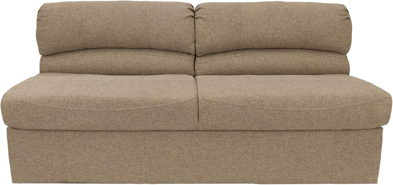 RecPro Charles RV 62" Jackknife Sofa | Love Seat | Sleeper Sofa | RV Furniture | RV Couches | Cloth (Oatmeal)