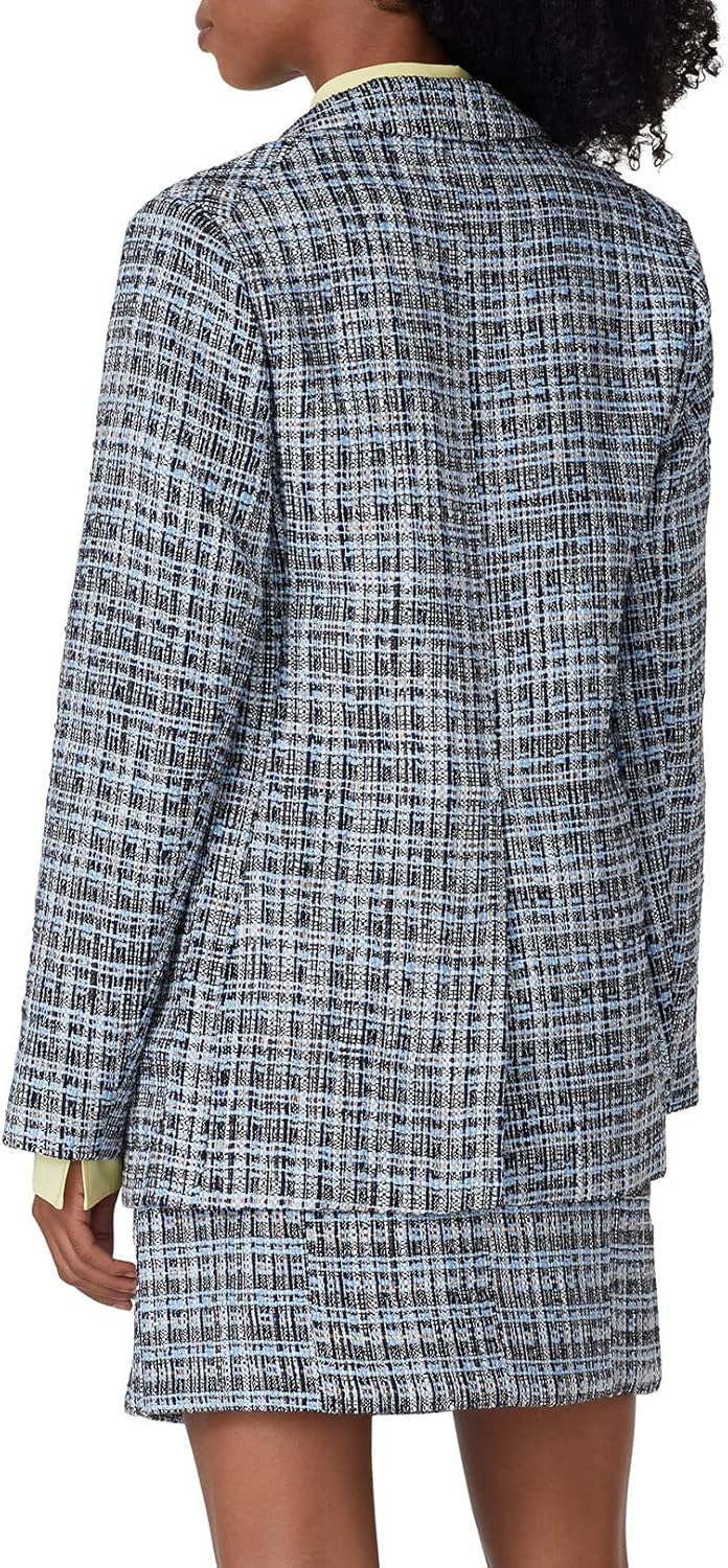 Rent The Runway Pre-Loved Blue Tweed Blazer - Image 4