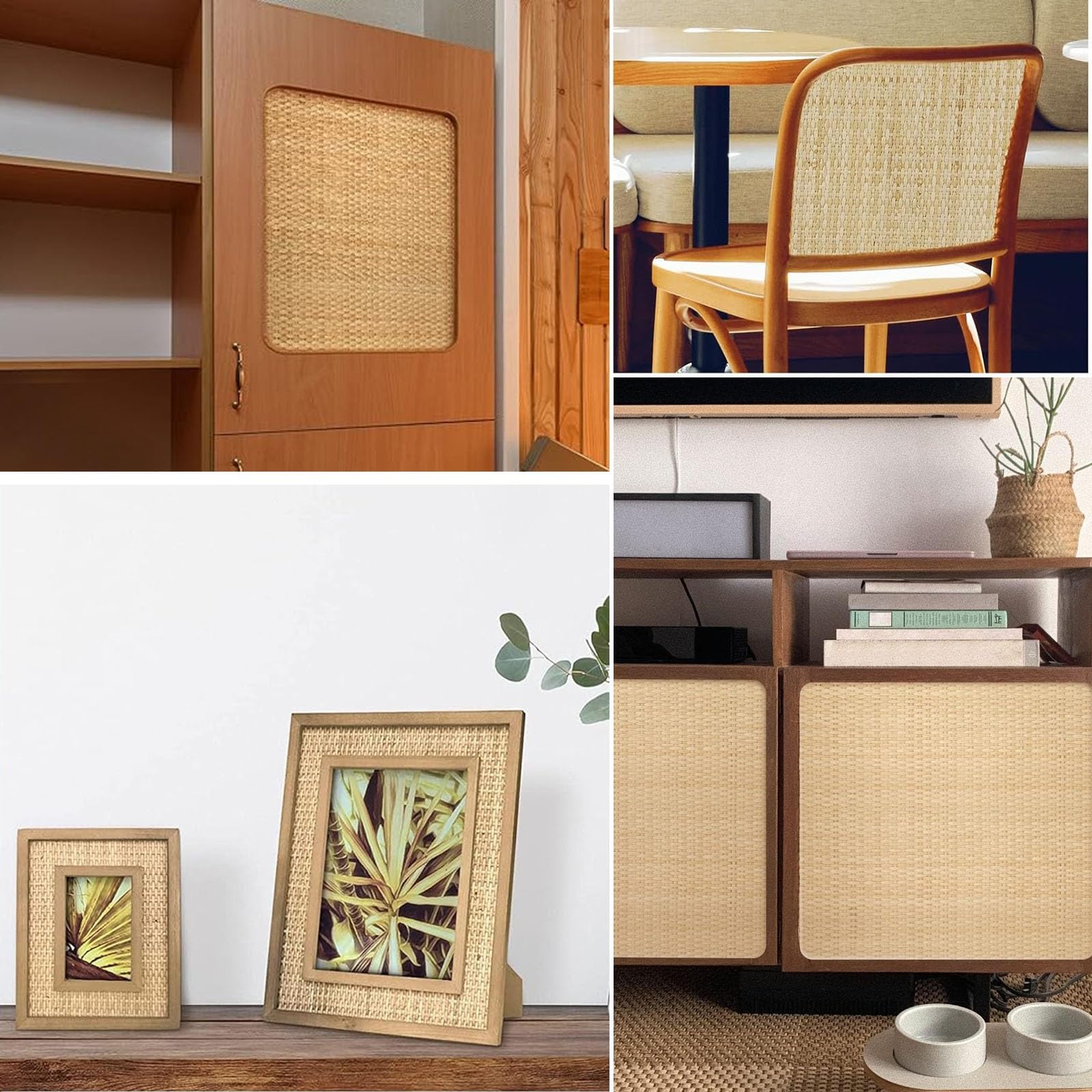 Rotolo Di Rete In Vimini Naturale Per Riparare Sedie - Tessuto Pre-Tessuto Per Mobili Vienna - Foto 10