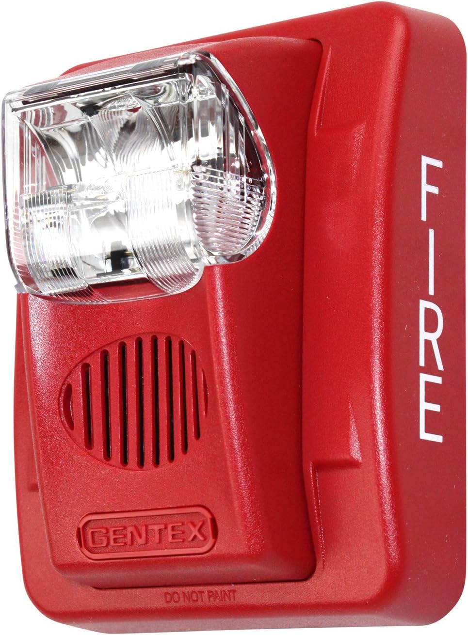 Gentex GEC3-24WR 24VDC Selectable Candela Low Profile Evacuation Horn & Strobe - Red Faceplate