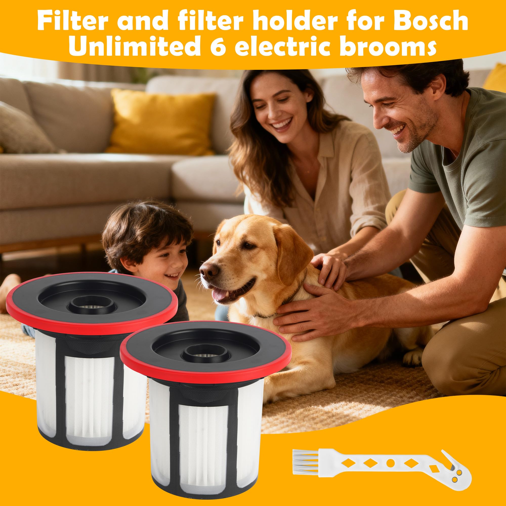 2 Piezas Filtro para,bosch unlimited 6 Filtro,bosch Unlimited 6 Filtro de Aspiradora para un Rendimiento óptimo