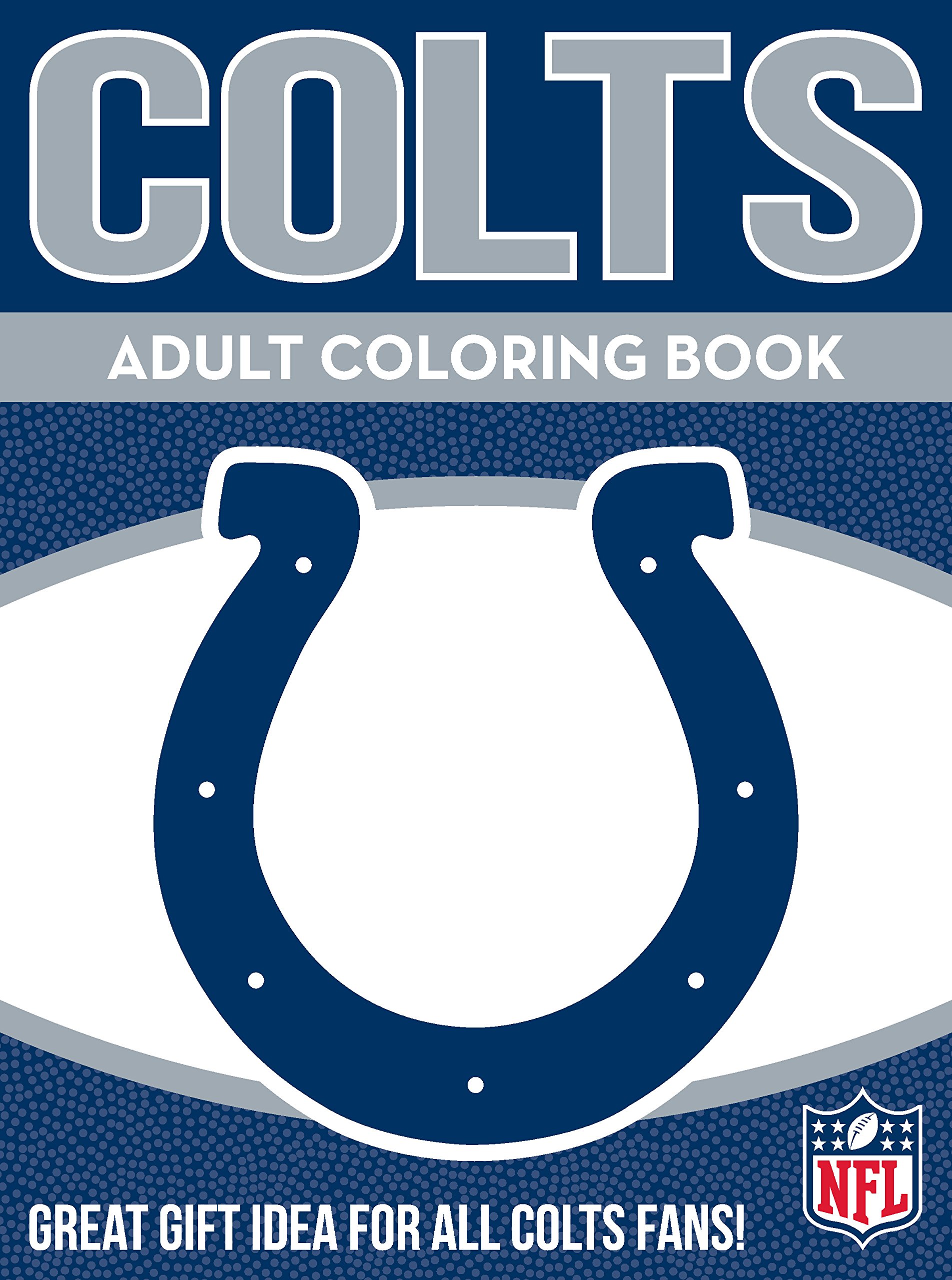 NFL Indianapolis Colts Adult Coloring Booknfl Adult Coloring Book, Blue, White, 96 Coloring Pages