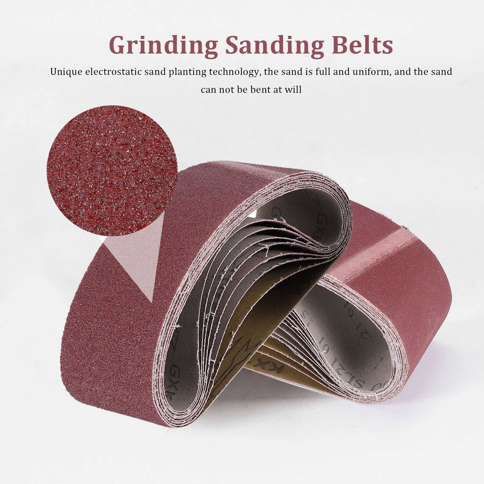 iFutniew 20 stuks 3X18 schuurband, schuurpapier, 3, 60, 80, 120, 150, 240, 400 korrels, 2 van 40 korrels, voor bandschuurmachines