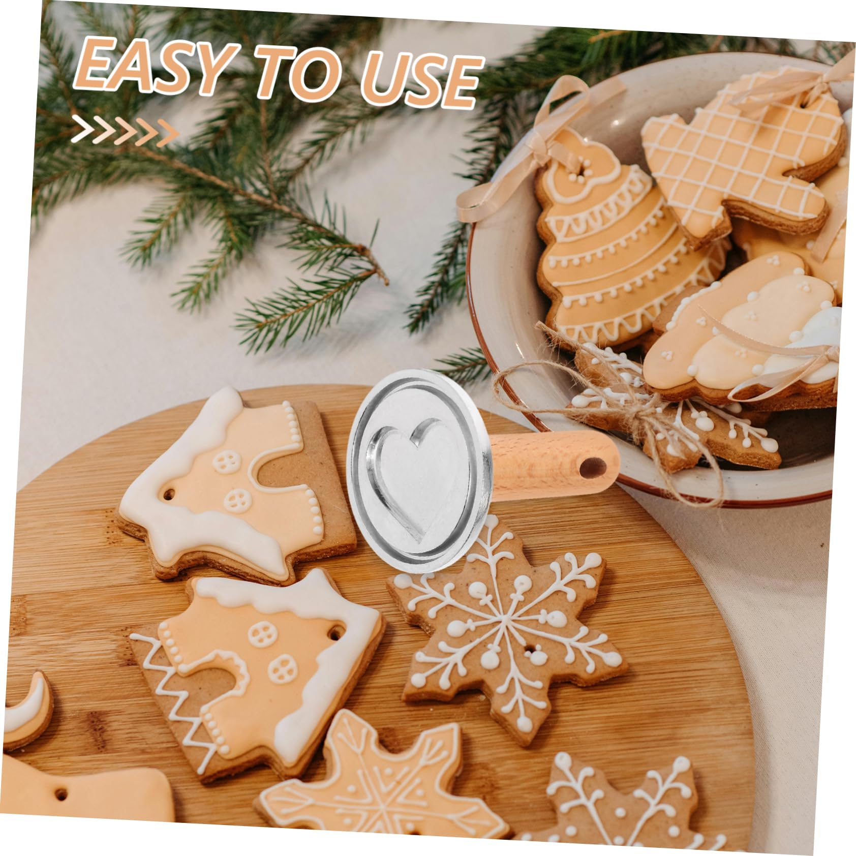 PRETYZOOM 10piezas Molde De Galletas De Madera Para Hornear De Diseño De y De Repostería Para y Celebraciones