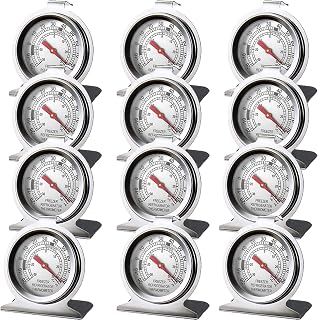 LinkDm Stainless Steel Fridge Freezer Thermometers Large Dial - Accurate -20°F to 80°F, 12 Pack
