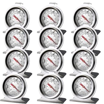 Stainless Steel Refrigerator Freezer Thermometer Large Dial Thermometer (12 Pack)