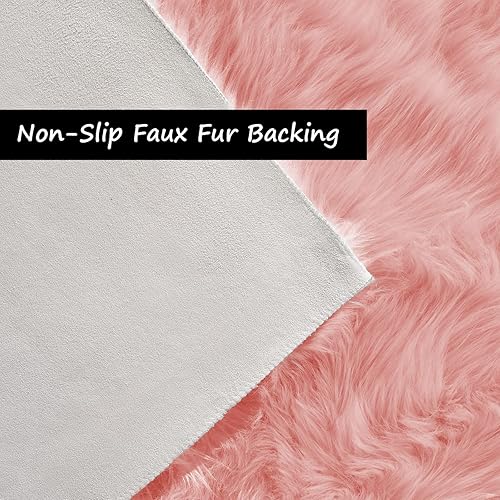 Miniatura 13 de Goolela Alfombra de piel sintética blanca de 2 x 6 pies, alfombra rectangular de piel de oveja sintética para dormitorio, mullida y mullida Blanco