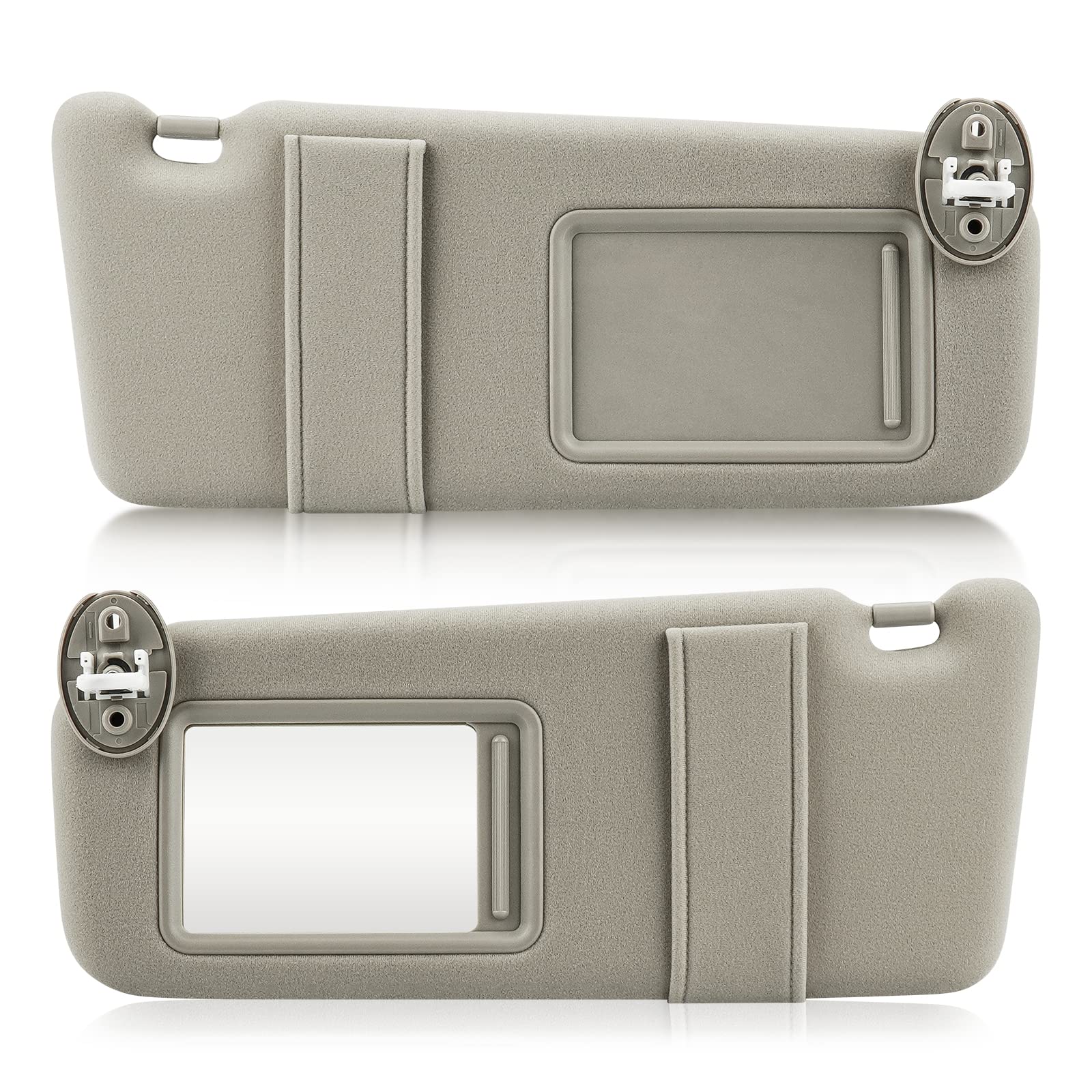 Left & Right Driver Passenger Side Sun Visor for Toyota Venza 2009 2010 2011 2012 2013 2014 2015 2016, Replaces 74320-0T022-B1,74310-0T022-B1, Beige Left & Right Side Sun Visor with Light