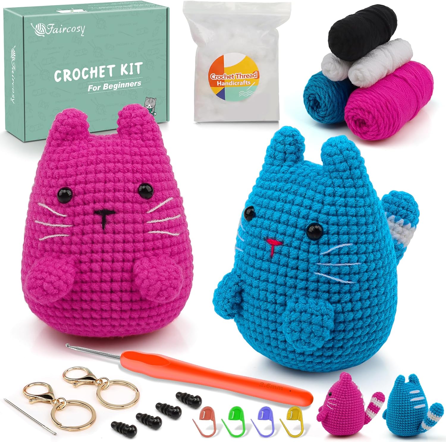 Faircosy Crochet Kit for Beginners Amigurumi Crocheting