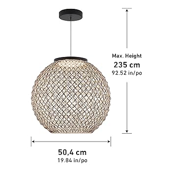 artika Benson LED Pendant Light - 5 CCT Adjustable, Dimmable