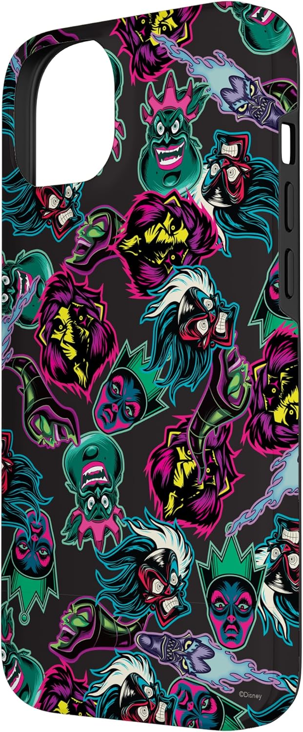 iPhone 14 Plus Disney Villains Evil Neon Print Case