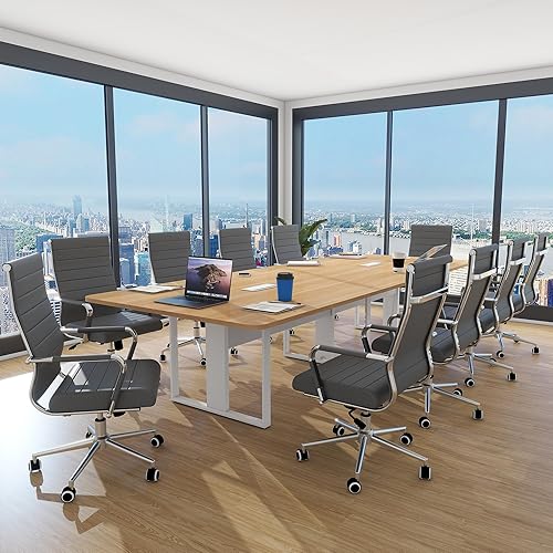 Miniatura 2 de Silla de oficina en casa acanalada, modernas sillas de cuero para sala de espera de conferencias, silla ergonómica de escritorio de oficina, silla