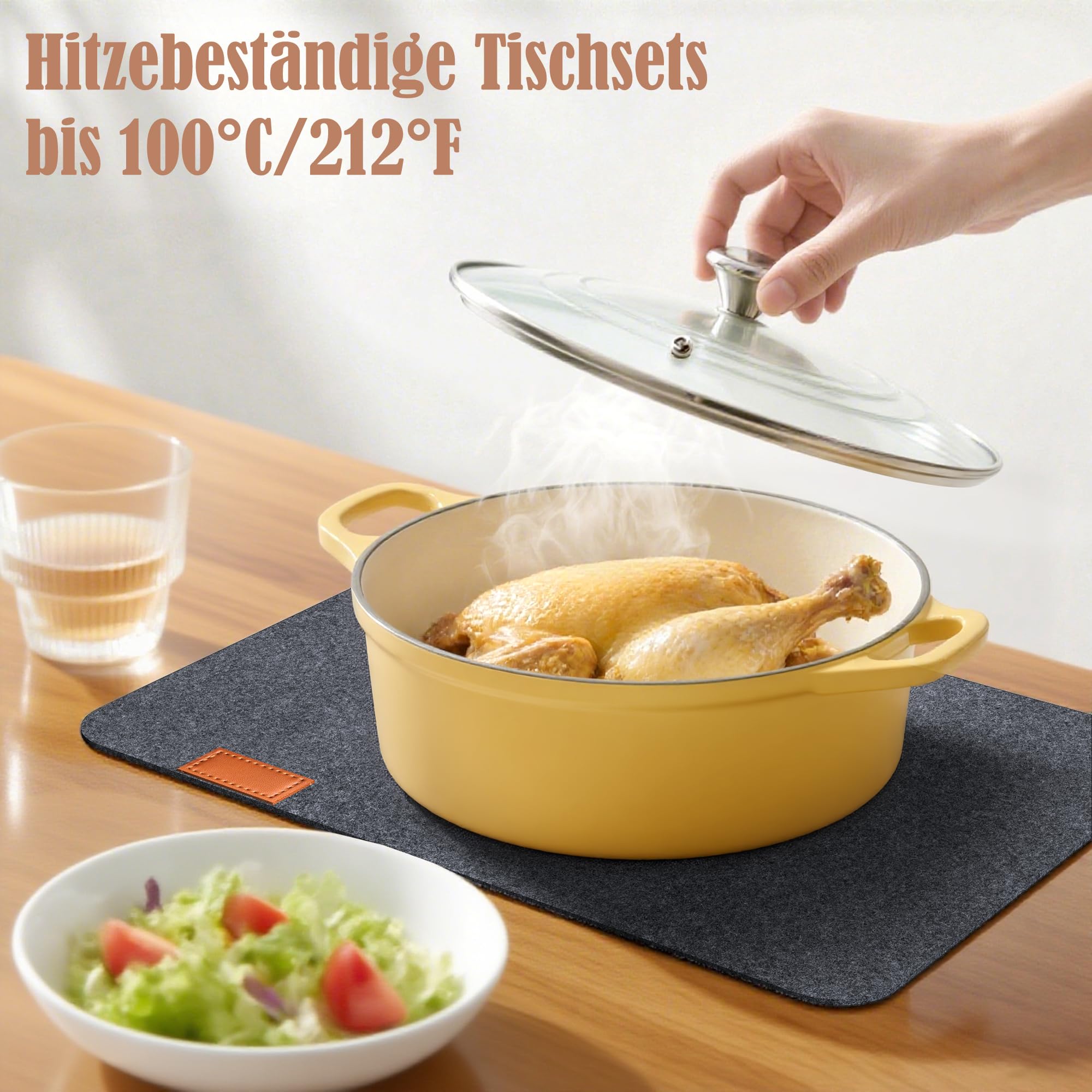 vonsera Platzsets Filz Abwaschbar – Bild 2
