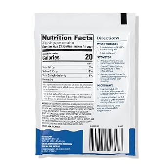 Amazon Grocery, Chicken Gravy Mix, 0.87 oz, 12 ct (Previously Happy Belly, Packaging May Vary)