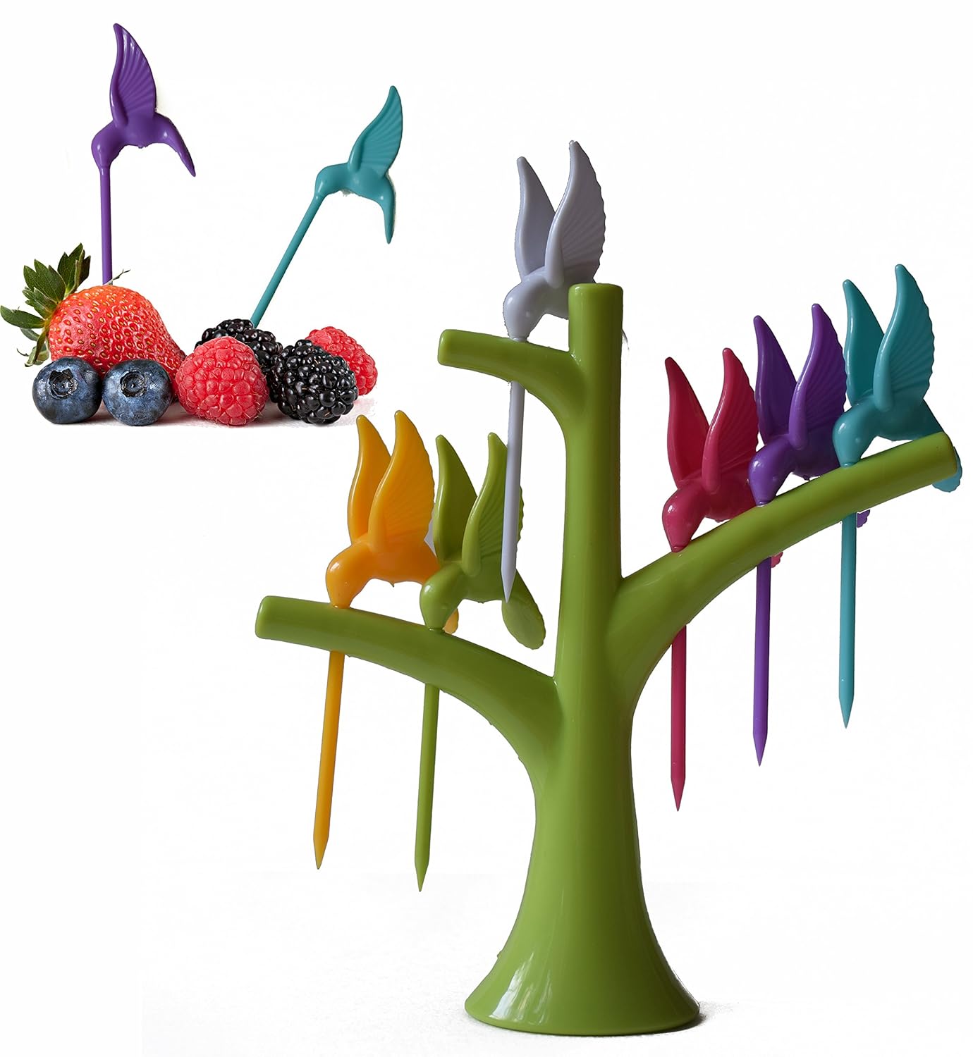 Buy Maniar International 5 inch Plastic Humming Bird Fruit Fork Set