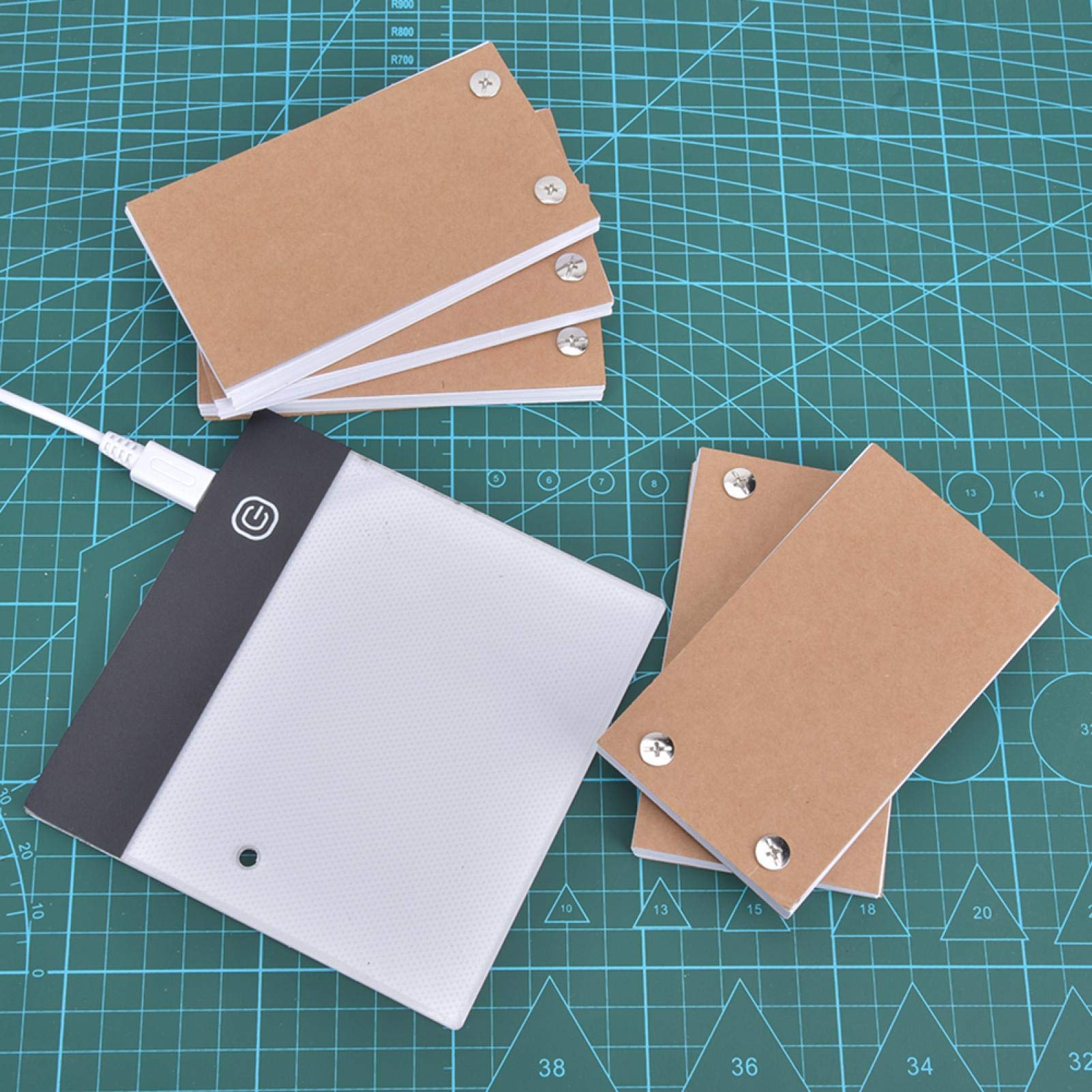Flipbook Starter Kit, Kit Flipbook, Lavagna Led Da Disegno a Mano, Tracciante Scatola Luminosa a Led, Scheda Tablet Con Luce Led Regolabile Con Alimentazione Usb, Kit Iniziale Per Flipbook(USB)