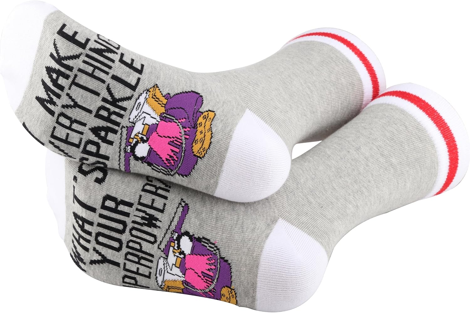 G2TUP 2 Pairs Housekeeper Gift I Make Everything Sparkle Socks Cleaning Lover Crew Socks Housekeeping Gifts