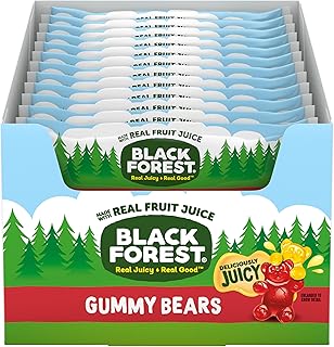 Gummy Bears Candy, Made With Real Fruit Juice, 3 Ounce Pouches (Pack of 12)