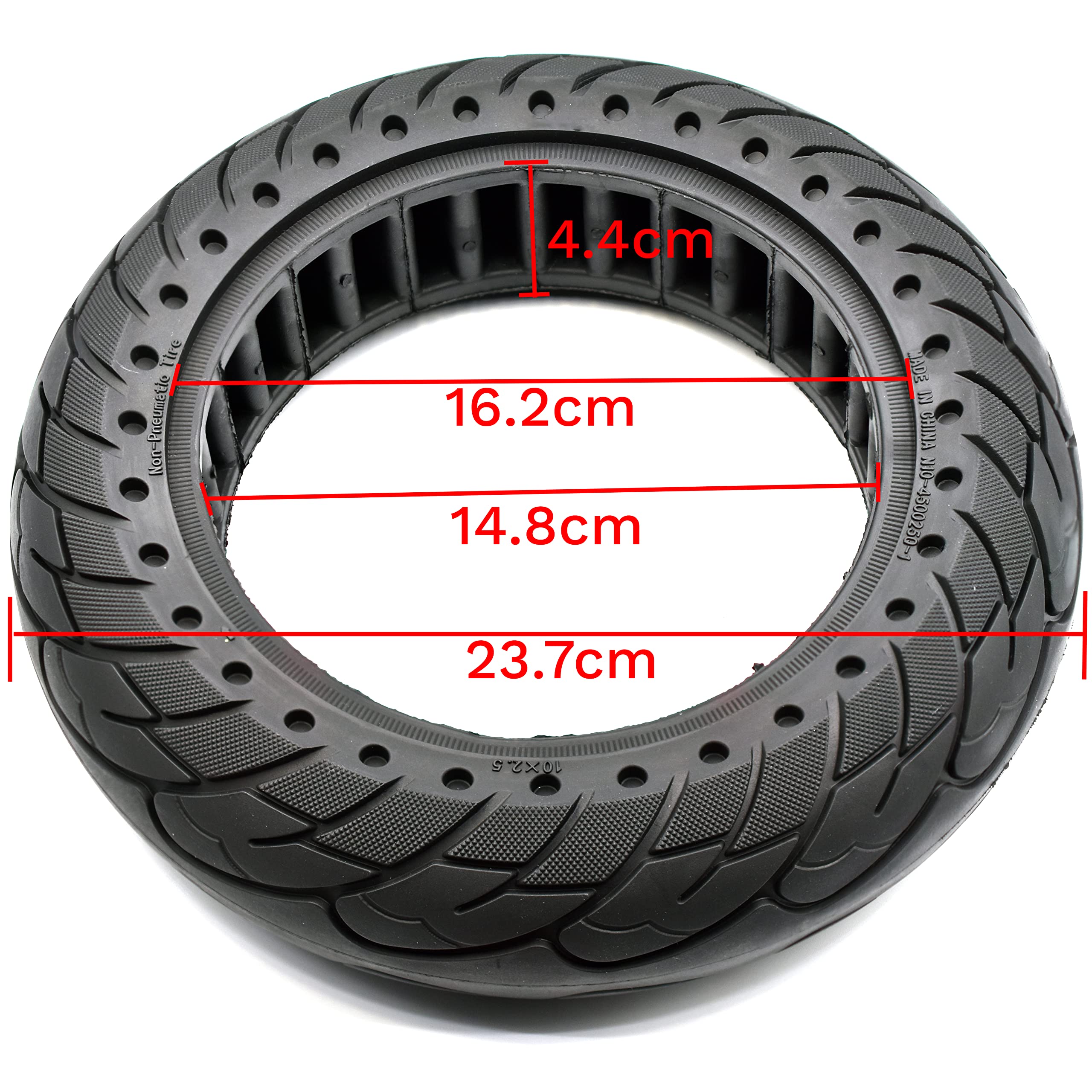 myBESTscooter - Pneus solides de 10 pouces pour Segway Ninebot G30 Max Trottinette Électrique en caoutchouc 10 * 2.5 pneus pièces de rechange