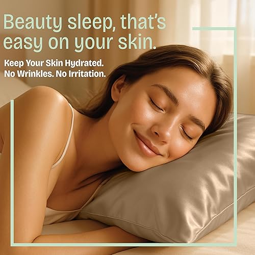 Miniatura 3 de ShopBedding Funda de almohada de satén para cabello y piel, fundas de almohada de seda, paquete de 2, fundas de almohada de satén de lujo tamaño