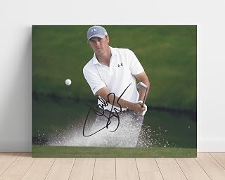Golf Autograph Print - Jordan Spieth Bunker Shot - Young Texan Star - 16x20 Poster Print