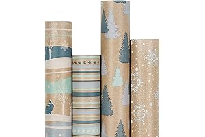 RUSPEPA Coastal Wrapping Paper for Christmas Delights