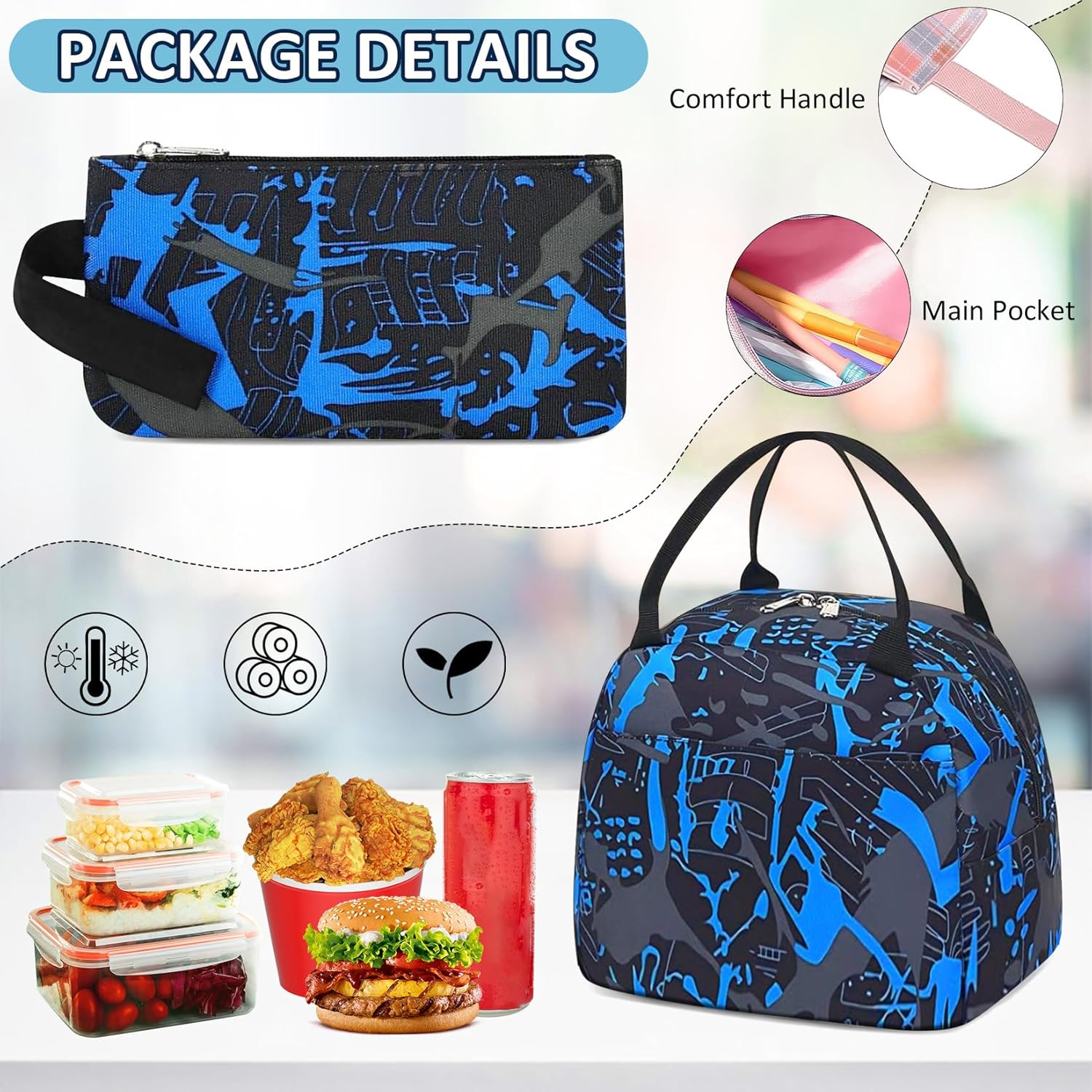 School Backpack for Boys - 4pcs Soccer Boys Backpack with Lunch Box Set for Kids Teens Elementary Middle High School - 18" Large Capacity School Bookbag with Multiple Pockets - Image 6