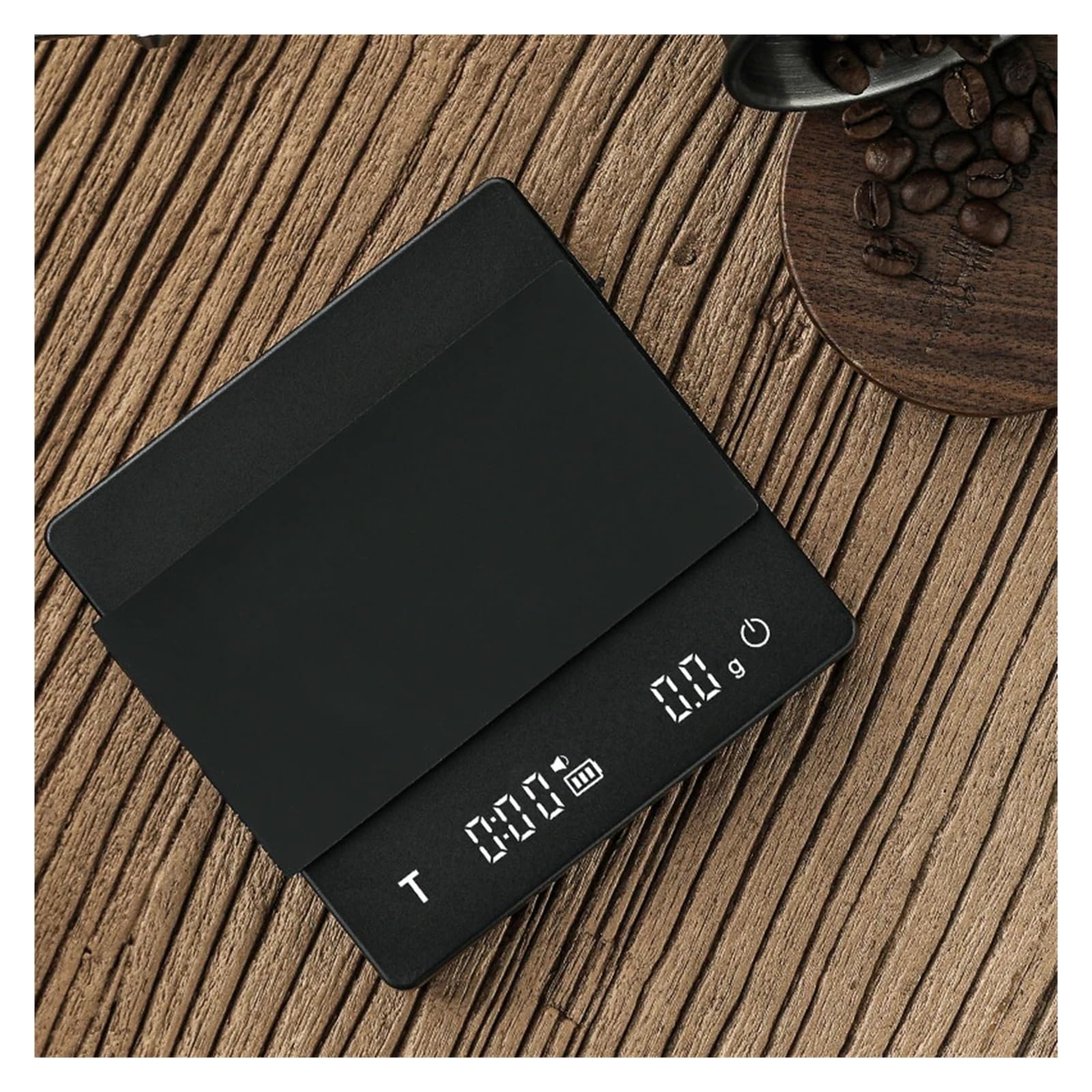 Bascula de Cocina, Báscula de café inteligente con temporizador, báscula de cocina de alta precisión, báscula for café de goteo, báscula for espresso, herramienta de barista for el hogar(Black2.0)