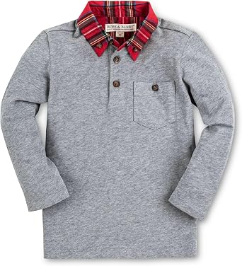 Hope & Henry Boys Long Sleeve Rugby Polo Shirt