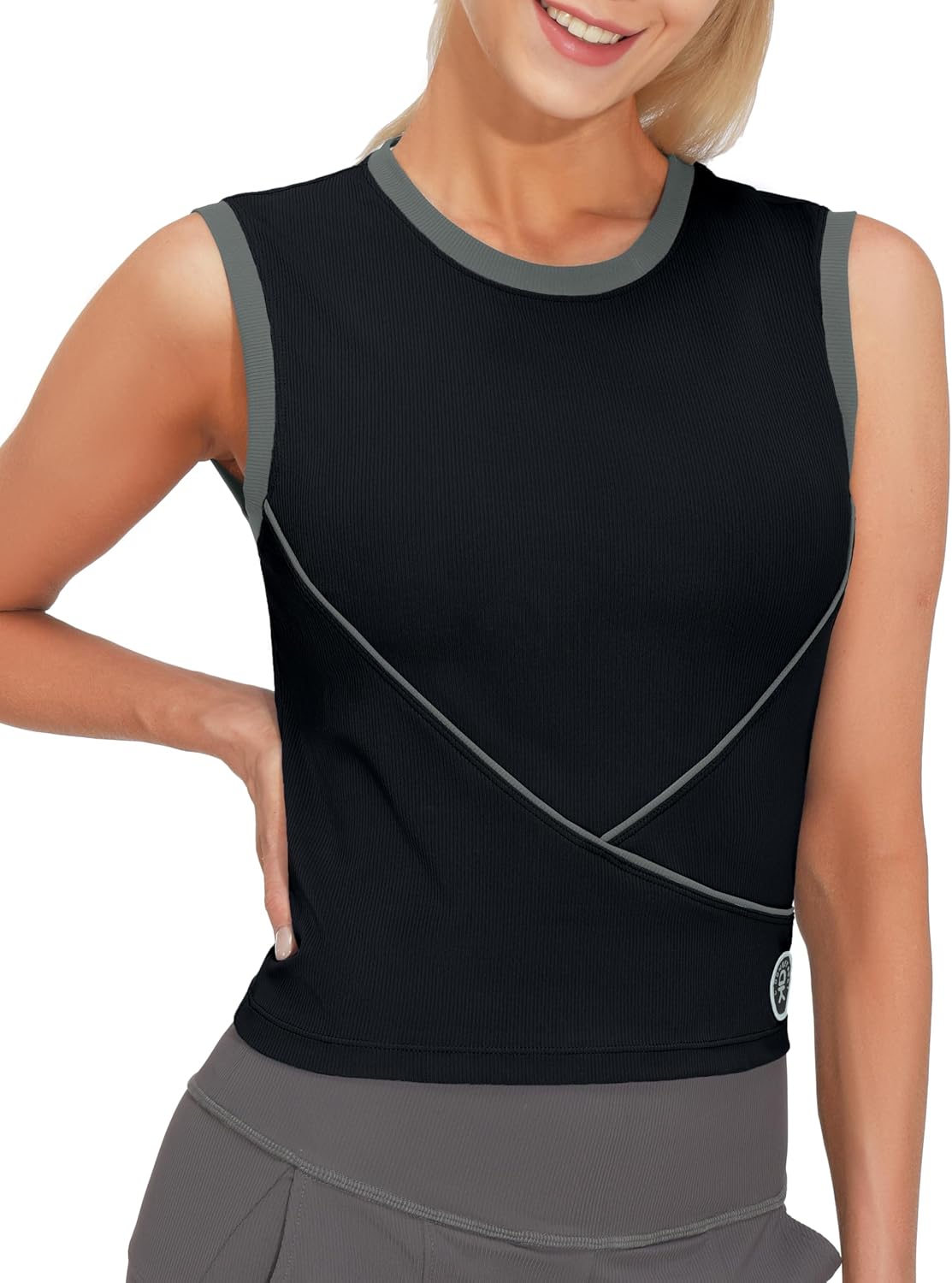 Little Donkey Andy Women's Workout Tank Tops Cool Fabric Sleeveless Running Yoga Athletic Shirts