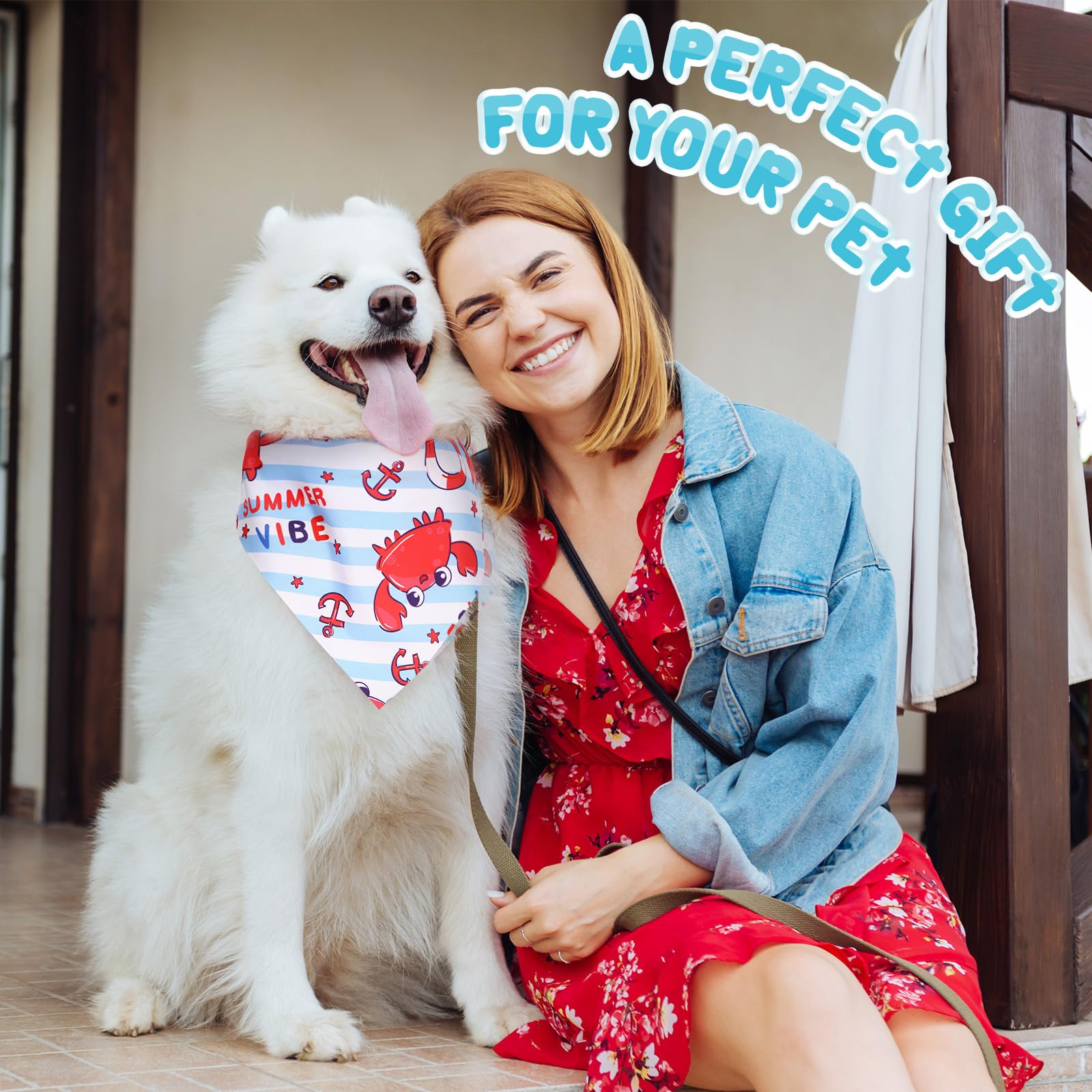 Huhumy 100 bandanas para perros de verano a granel, 3 tamaños, babero para perros grandes, medianos y pequeños, lavable, triangular, bufanda de verano para playa, suministros para mascotas pequeñas,