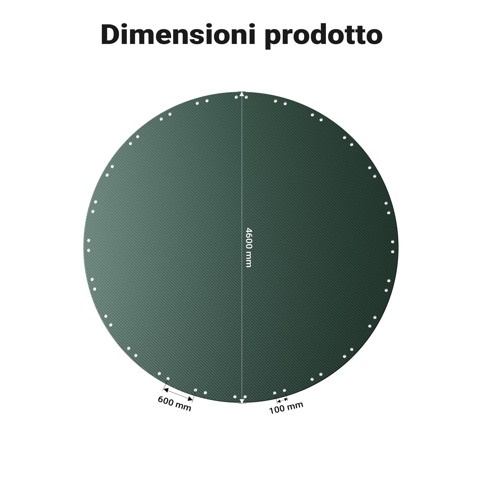 Wiltec Telo di copertura per piscina rotondo Ø 520 cm 2in1 resistente ai raggi UV inverno estate