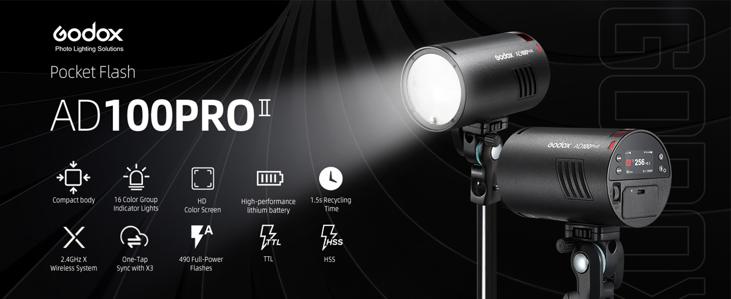 Amazon.com : Godox Outdoor Flash,Godox AD100Pro II AD100ProII