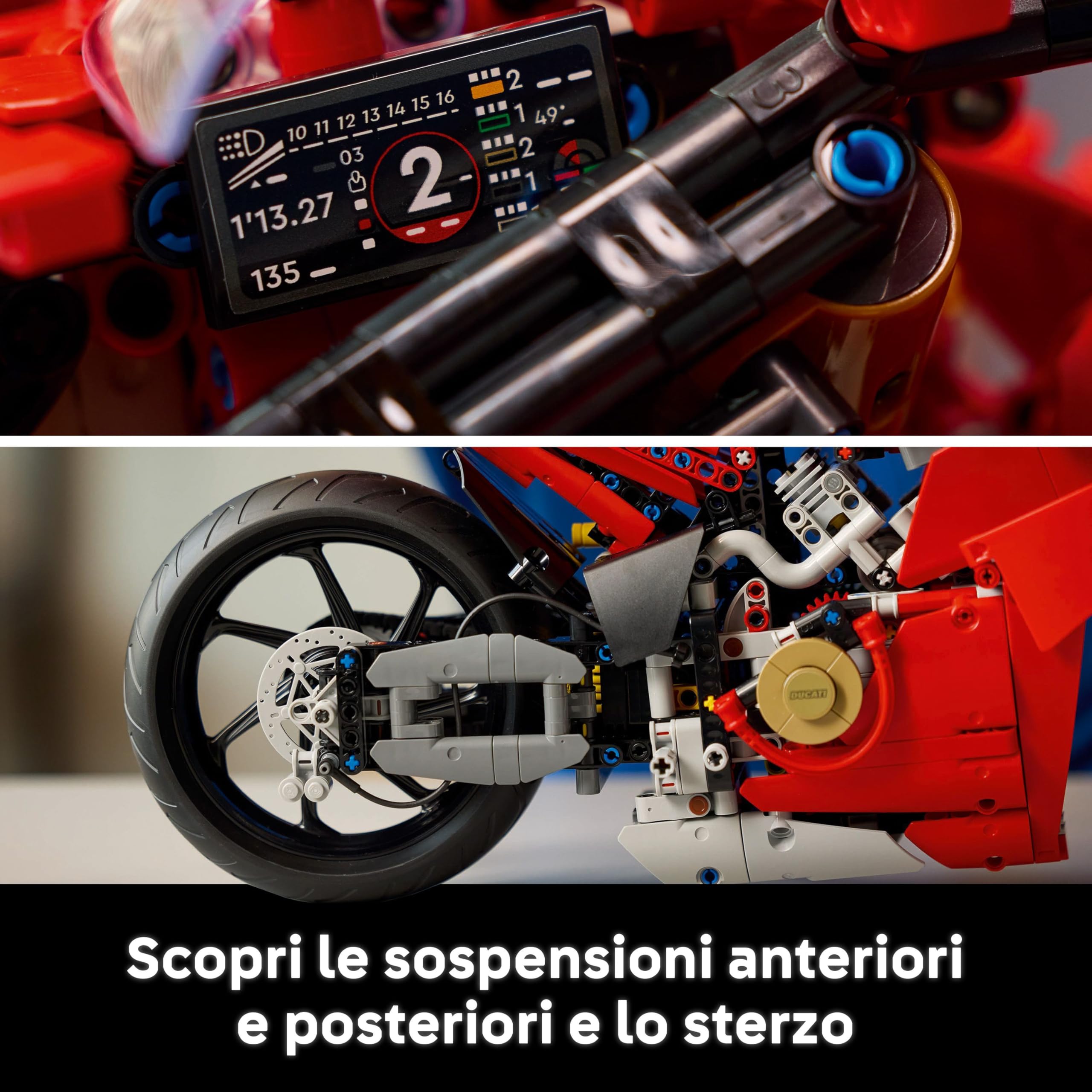 LEGO Technic Motocicletta Ducati Panigale V4 S, Modellino da Costruire per Adulti, Idea Regalo Uomo, Donna, Papà, Mamma, Fidanzato e Fidanzata, Kit Modellismo da Collezione per Fan delle Moto 42202
