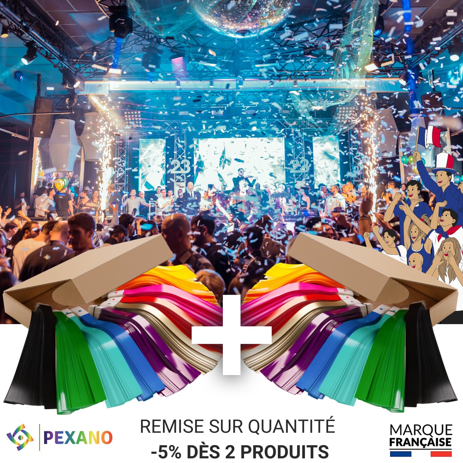 Bracelet Papier Événements x1000 ✮Marque Francaise✮ Bracelet Identification Adulte pour Entrée Soirée Enfant Kermesse Spectacle Festival Concert Foire - Étanche 10 Couleurs Premium ✯GARANTIE À VIE✯