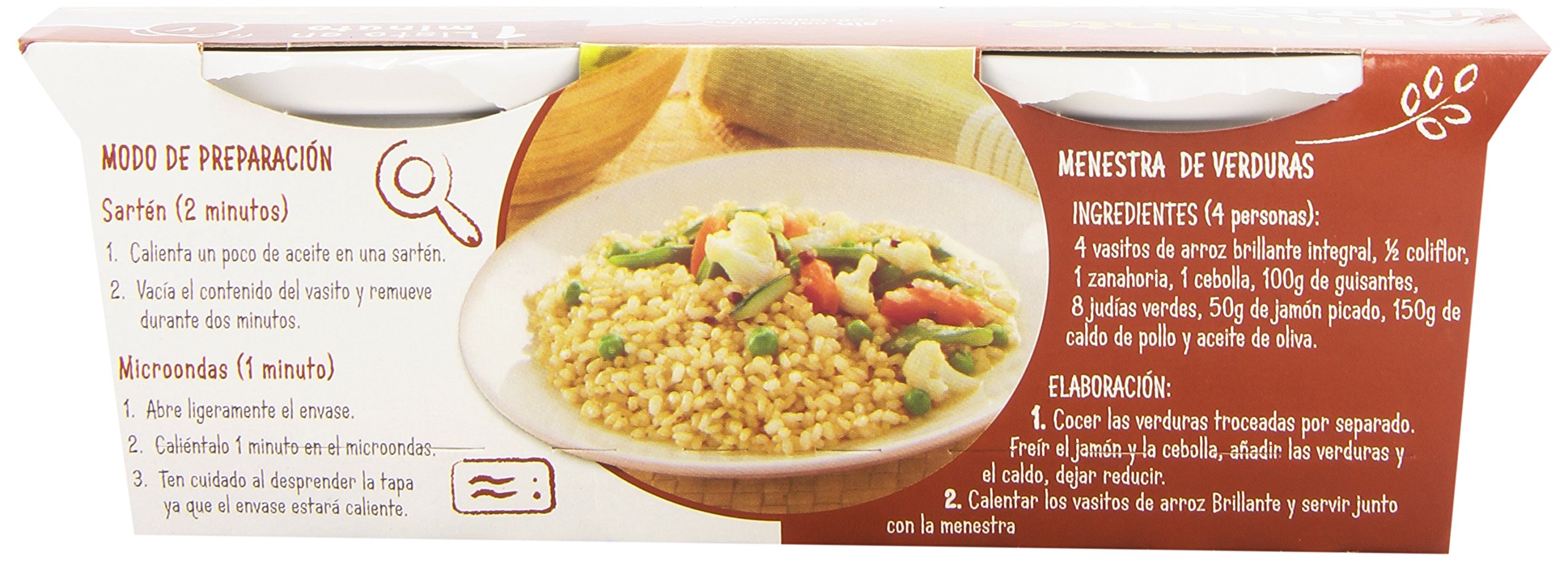 Brillante - Arroz integral 250 gr - Pack de 8 (Total 2000 grams)