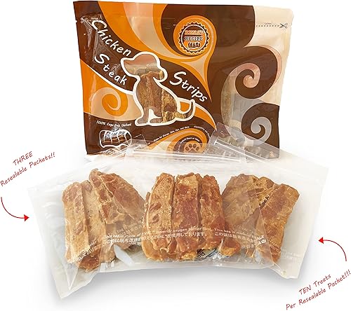 Miniatura 2 de Tiras de carne de pollo (30 unidades) Glucosamina y condroitina y biotina añadidas para caderas y articulaciones, uñas y piel