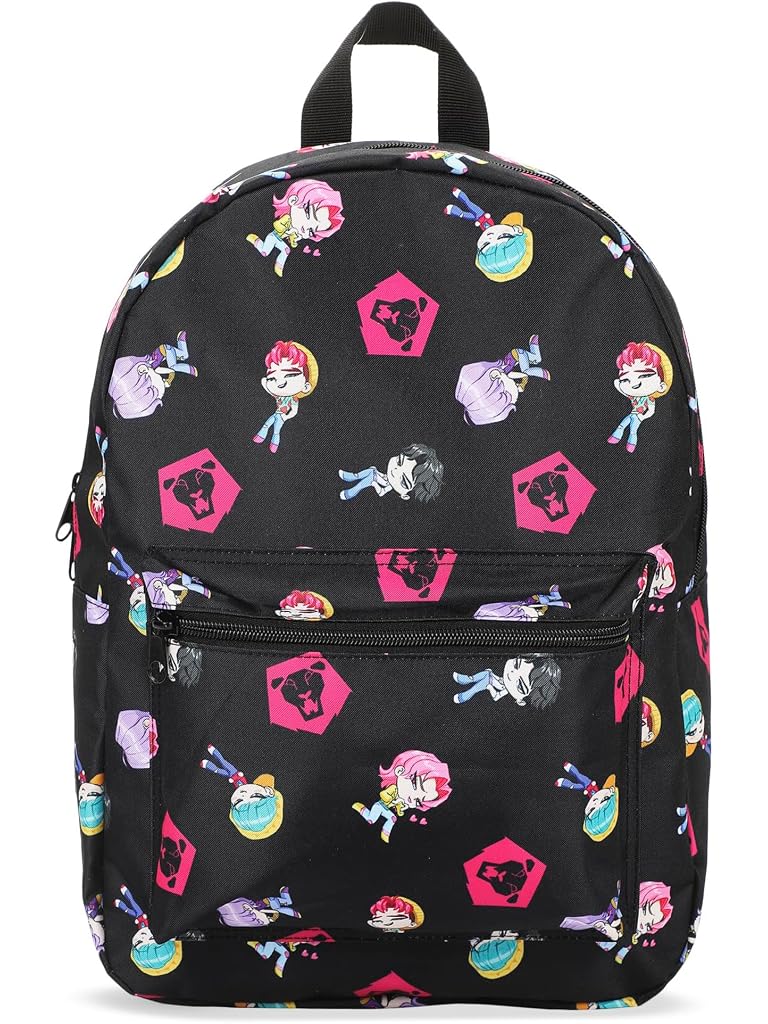Multi BIOWORLD Kpop Demon Hunters Chibi Saja All-over Print 16.5” Adult Black Quick Turn Backpack (little Kid/Big Kid)