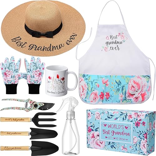 Regalos para abuela, Día de la Madre, regalos de jardín para la abuela, mejor abuela, juego de herramientas para amantes de las plantas de jardín