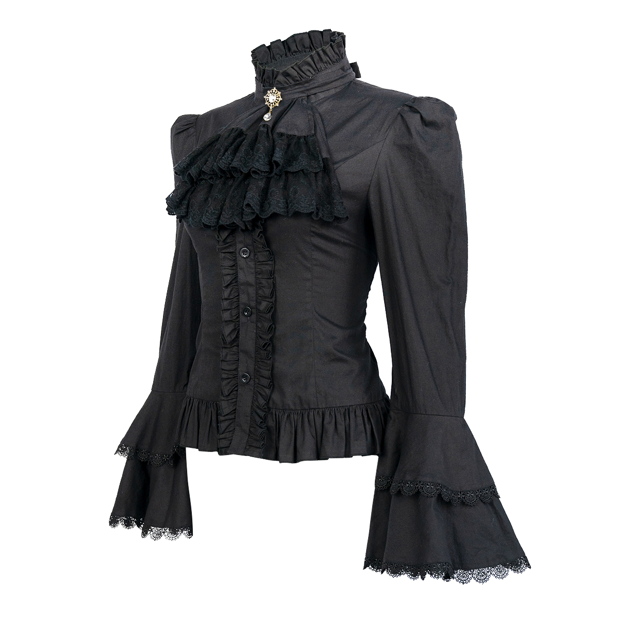 Mingyuezai Victorian Blouse Womens Gothic Pirate Shirt