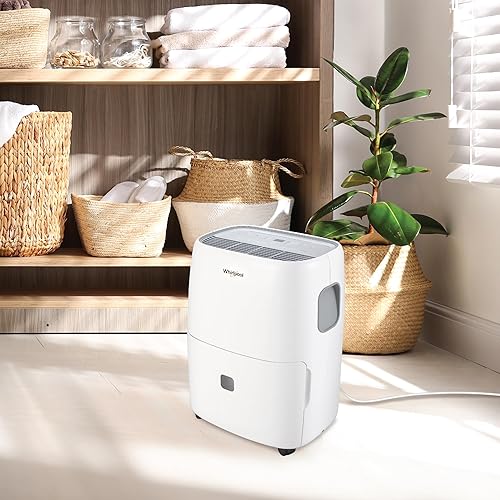 Miniatura 3 de Whirlpool Energy Star - Deshumidificador portátil de 50 pintas con bomba integrada, apagado automático y temporizador, deshumidificador para el