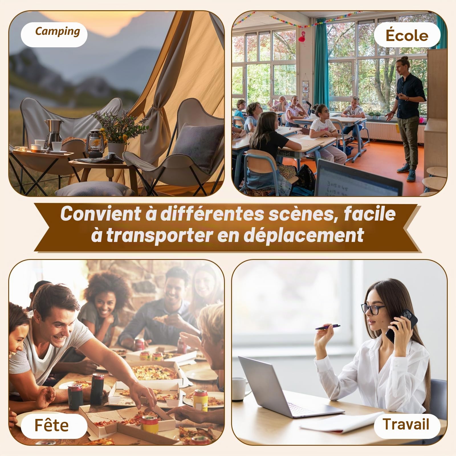 Lot de 25 bols jetables en papier kraft de 500 ml avec couvercle, boîte en papier à emporter, résistant à l'eau et à l'huile, saladier pour le travail, les collations, les soupes