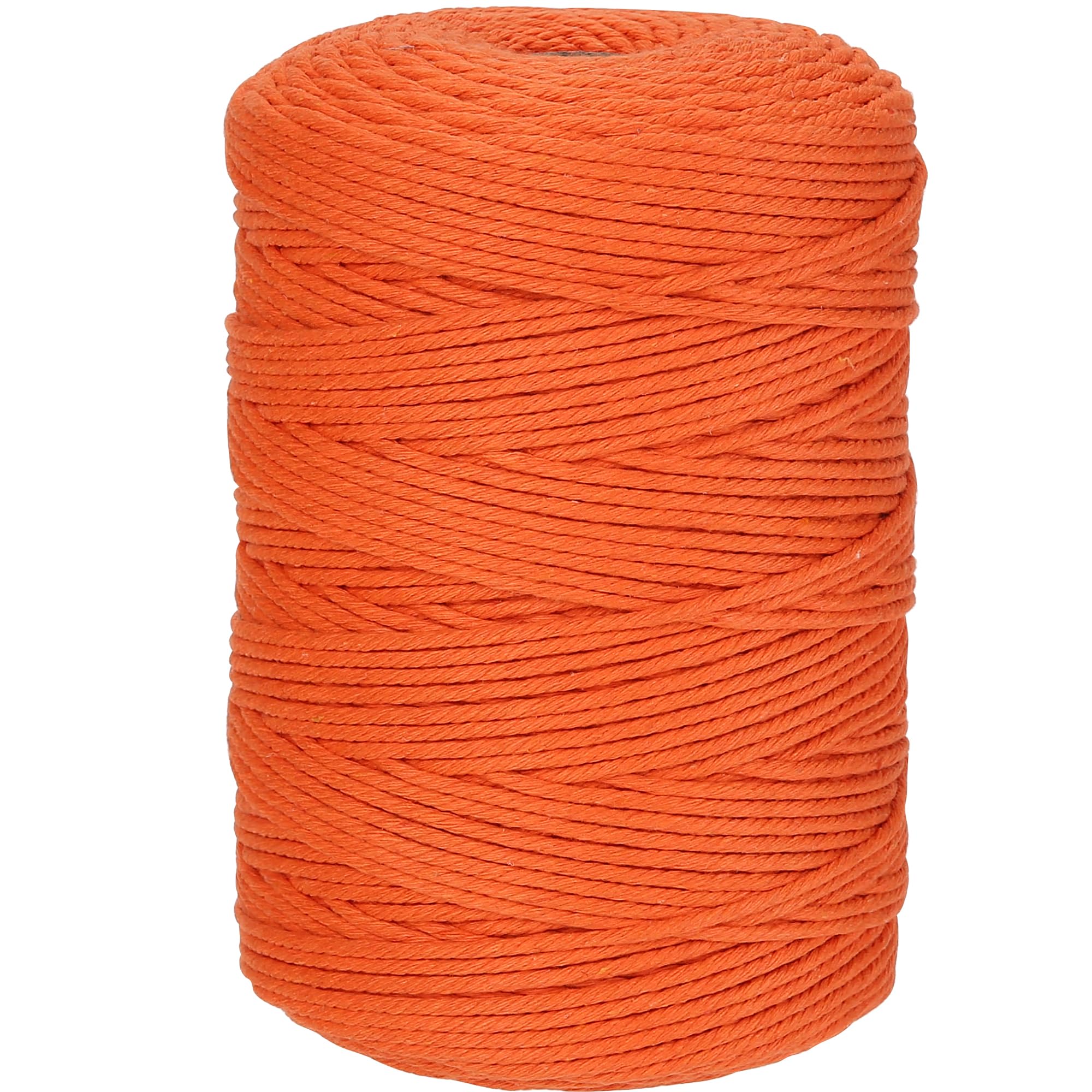 GOHOF Macrame Cord 3mm x 328yards Natural Cotton Rope String Mustard for Plant Hanger Wall Hanger Dreamcatcher