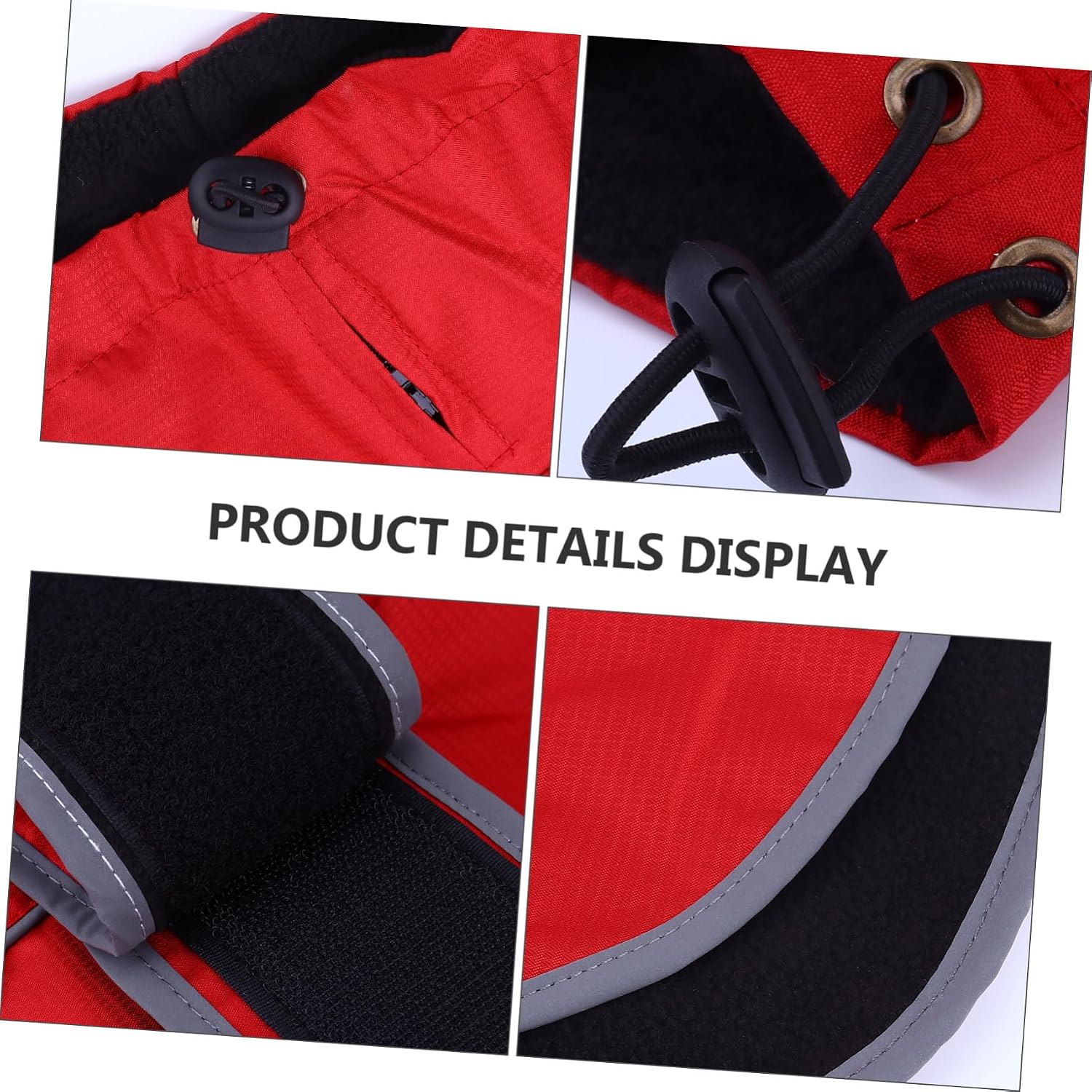 HEMOTON Pet Dog Raincoat Waterproof Outdoor Jacket Red L Protective Dog Jumpsuit for Autumn Winter Hooded Pet Rainwear