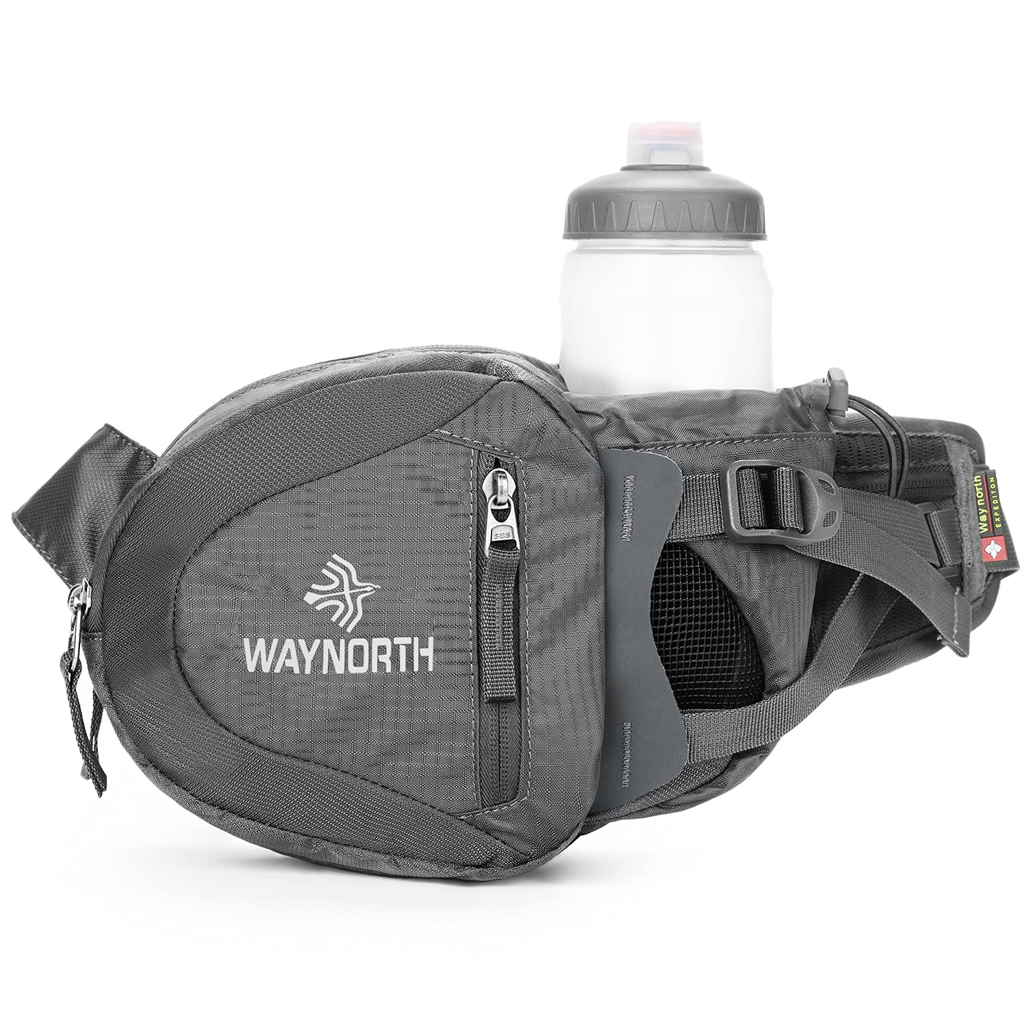 Waynorth Hiking Waist Bag Fanny Pack with Water Bottle Holder for Men Women Kids Walking Running Hiking Climbing Travel Dog Fanny Pack Sport Waist Pack Fit All Kinds of Phones