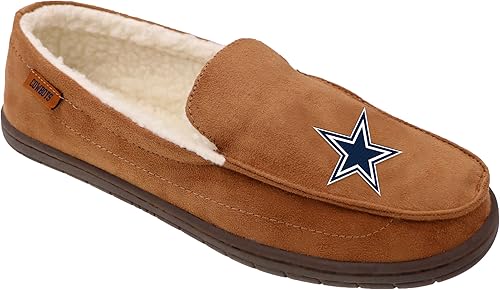 Miniatura 46 de FOCO Mens NFL Team Logo Moccasin Slippers Beige,Color del equipo