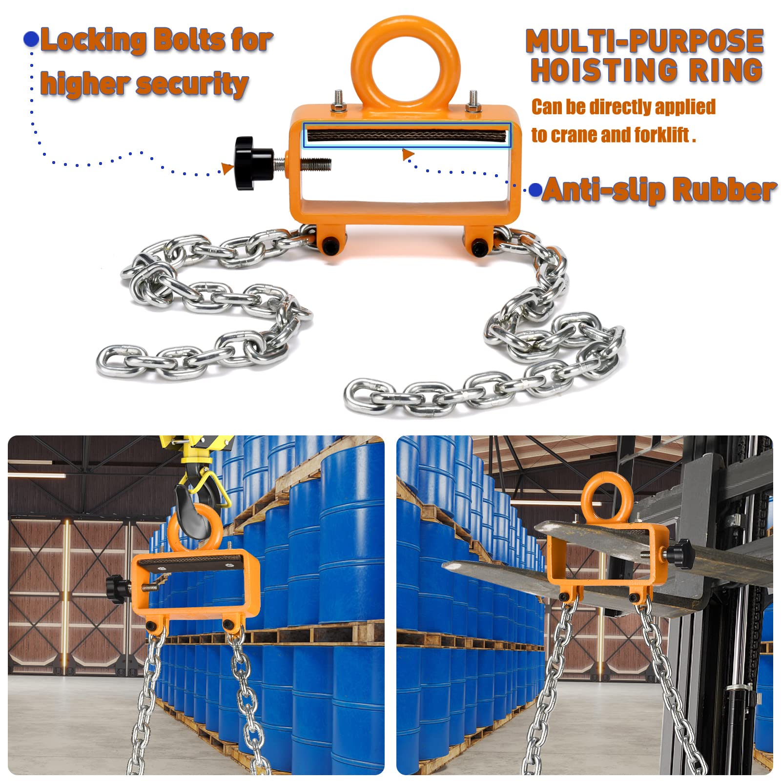 Drum Lifter Chain - 2200 lb Capacity -5 Drum Lifter Chain - 2200 lb Capacity -5